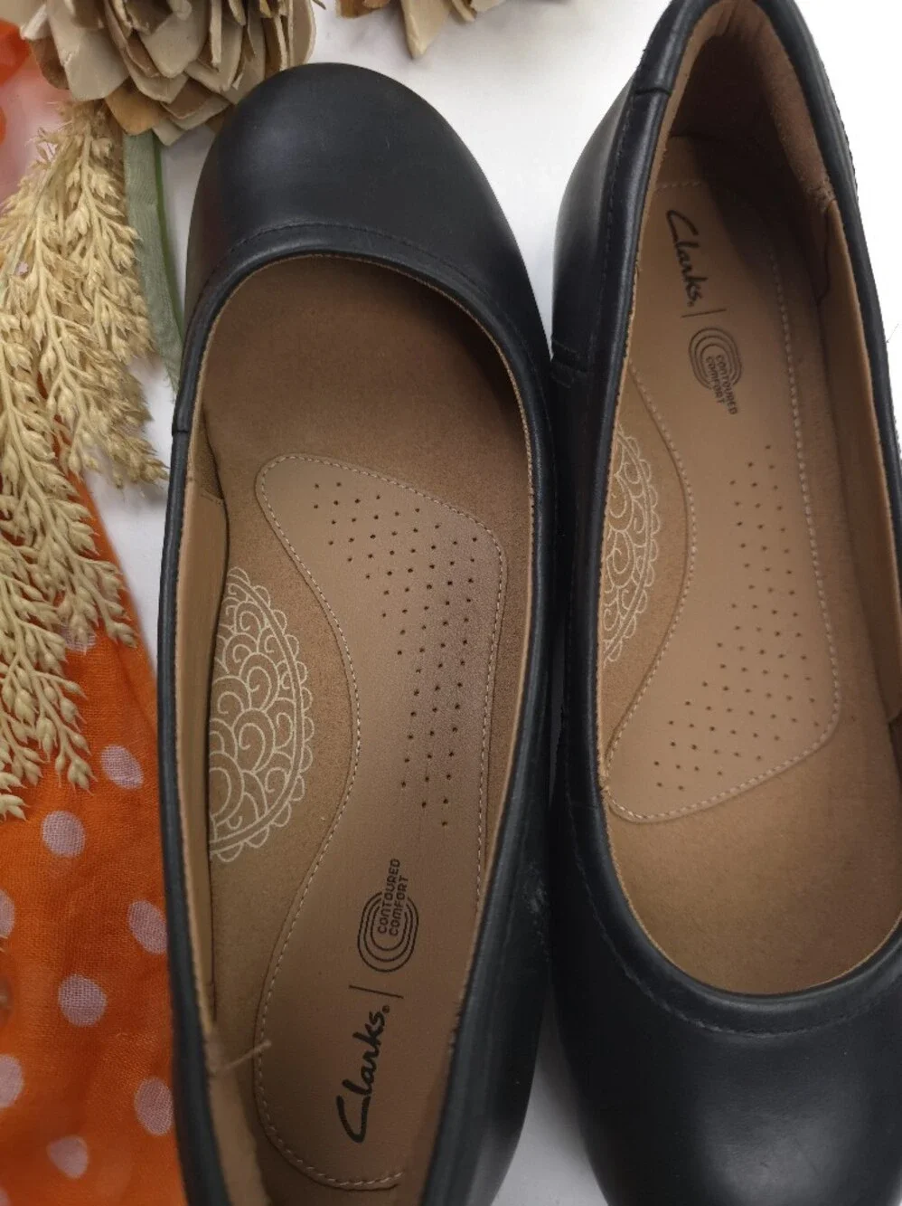 Clarks Women’s Black Comfort Ballet Flat Sz 7½